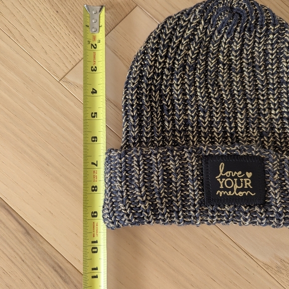 Love Your Melon Cuffed Beanie Gold And Black Speckled Hat - Picture 4 of 6